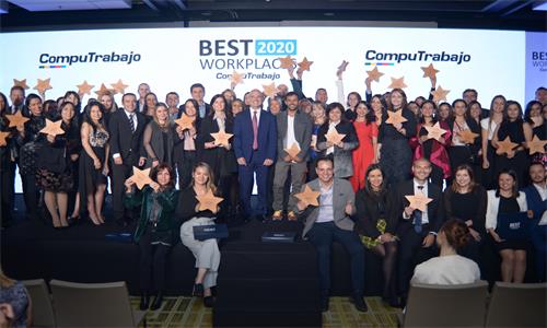 Gran noche para las mejores empresas para trabajar en Colombia en los CompuTrabajo BestWorkPlaces